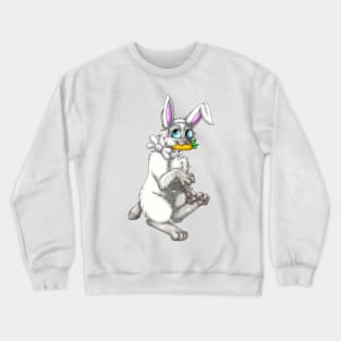 Bobtail BunnyCat: Fawn Lynx Point (White) Crewneck Sweatshirt